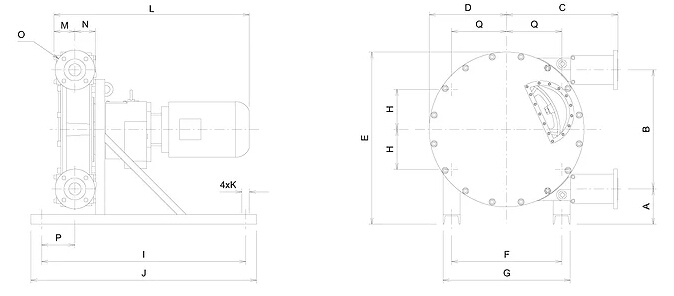 Albin軟管泵ALHX40 / ALH50 / ALH65 / ALHX80結(jié)構(gòu)圖